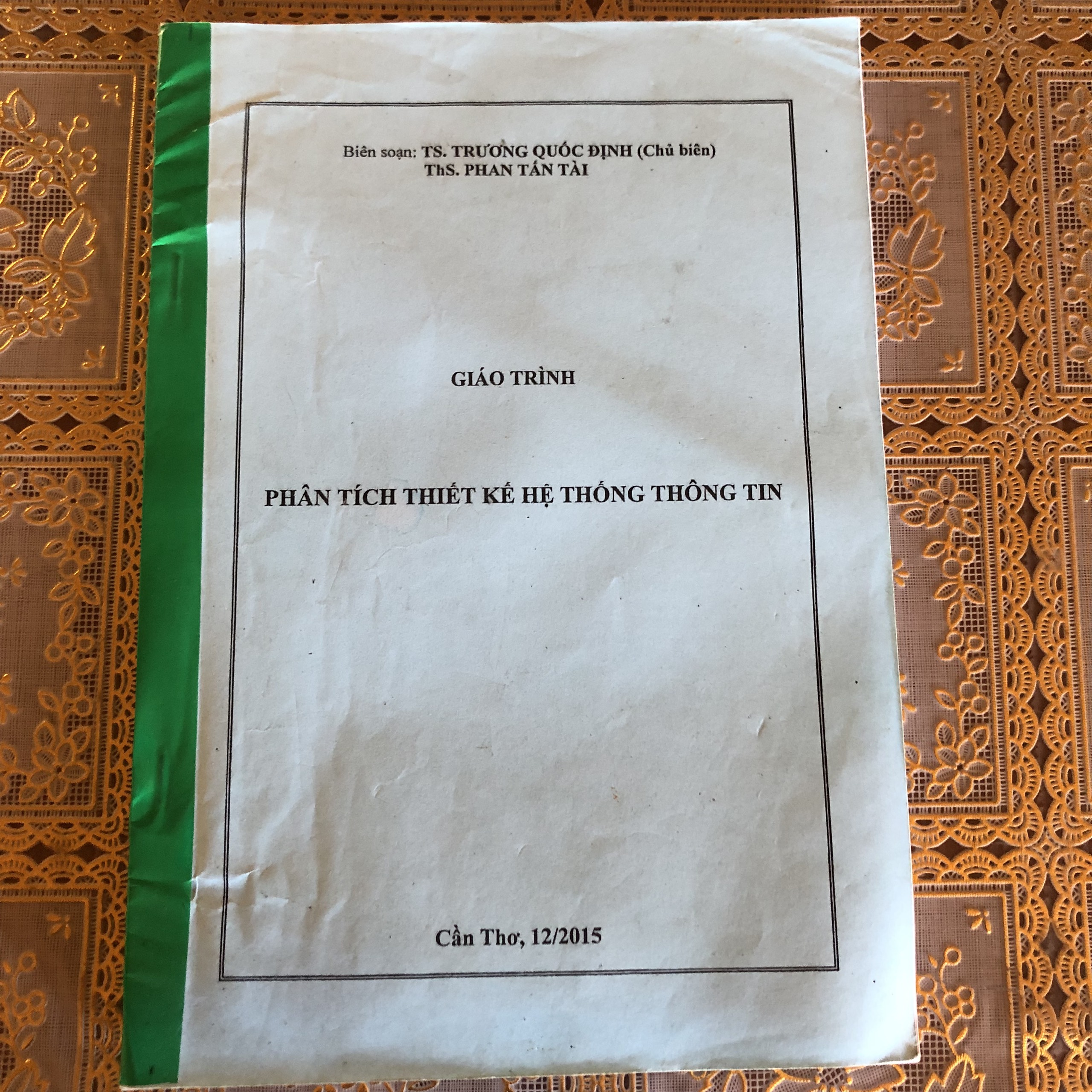 Giáo trình Phân tích thiết kế hệ thống thông tin